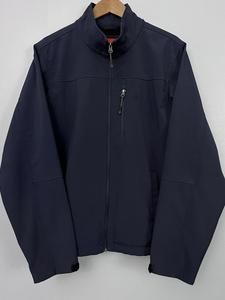 Izod Softshell Jacket Navy Blue Mens Medium Full Zip Issues In Description